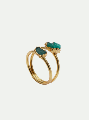 ANILLO DOBLE ESMERALDA