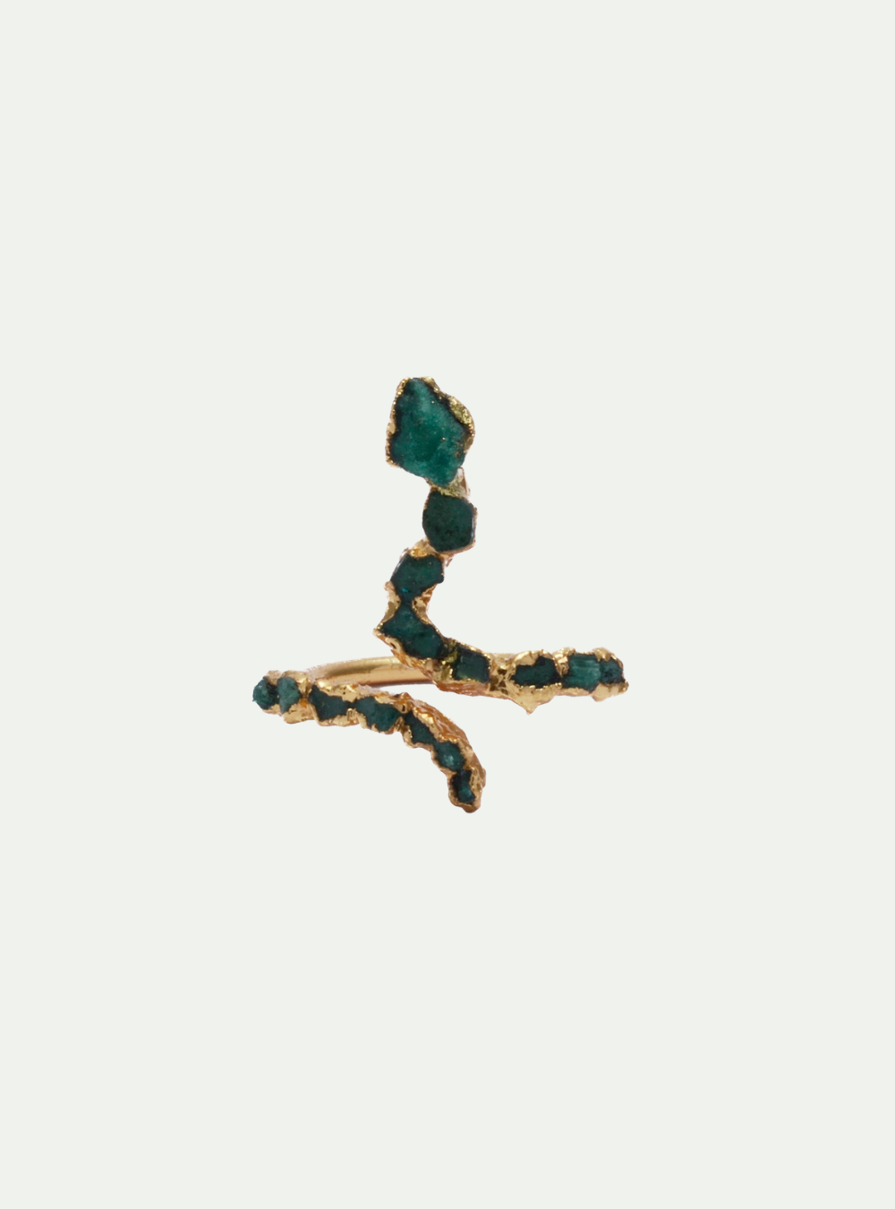 ANILLO SNAKE ESMERALDA