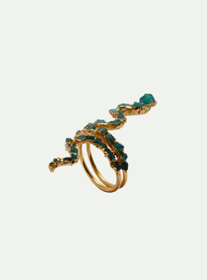 ANILLO SNAKE LARGO ESMERALDA