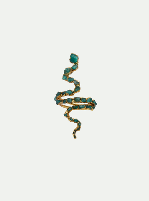 ANILLO SNAKE LARGO ESMERALDA