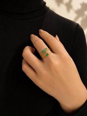 ANILLO DOBLE ESMERALDA