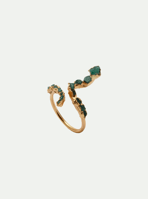 ANILLO SNAKE ESMERALDA - Lena Joyas