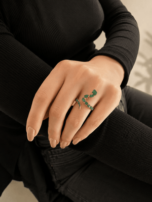 ANILLO SNAKE ESMERALDA - Lena Joyas