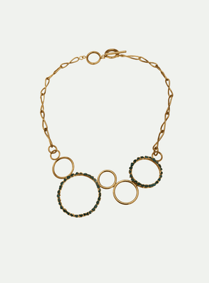 COLLAR EMERALD ORBIT - Lena Joyas